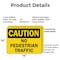 Signmission No Pedestrian Traffic Caution Sign, Plastic, 14in W x 10in L, 2PK OS-2PACK-CS-P-1014-L-19208 - alternate 5